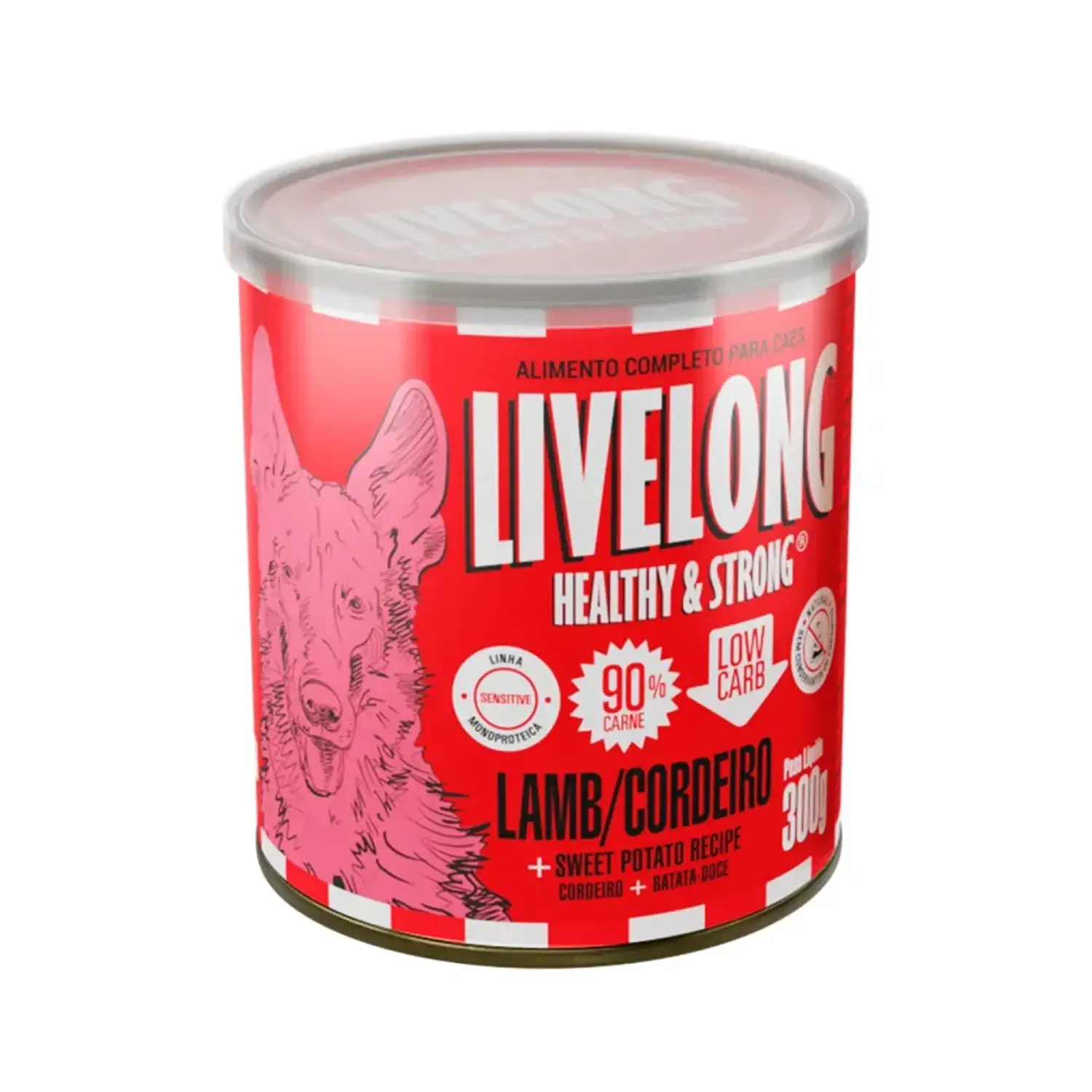 Ração Úmida Natural para Cães Livelong Sensitive Cordeiro